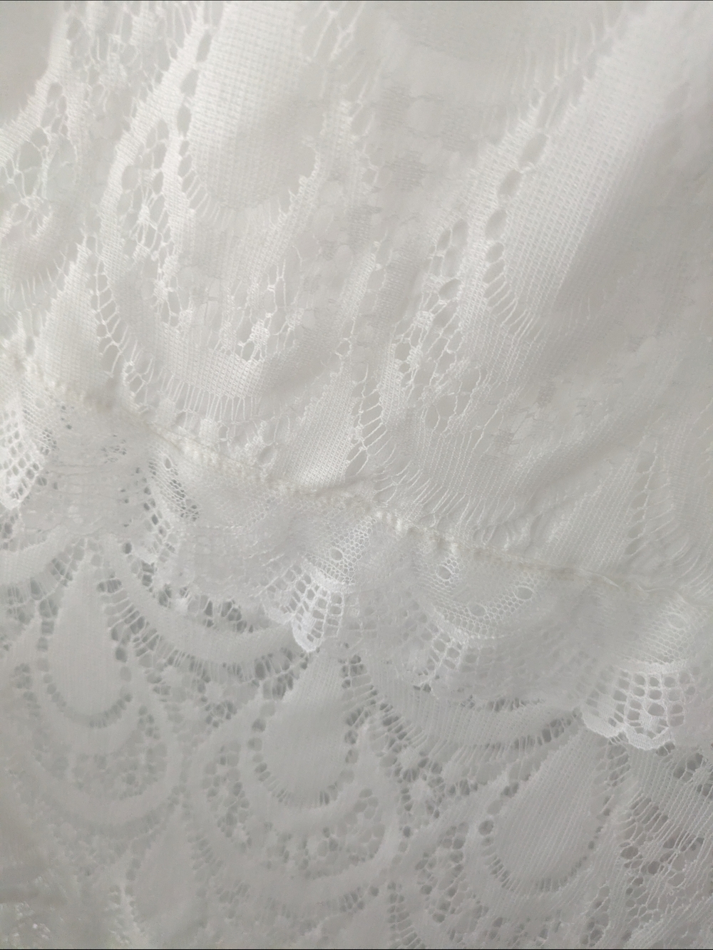 White Lace Off-Shoulder Maxi Dress - Picture 5 of 6
